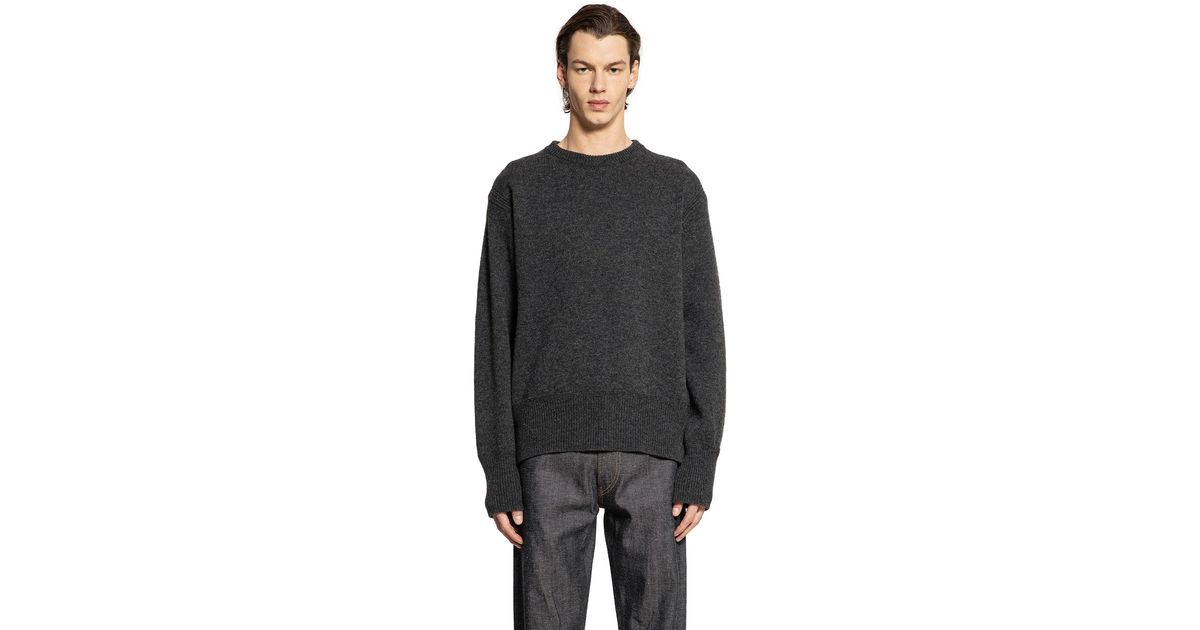TAIGA TAKAHASHI Lot.507 Athletic Crewneck Sweater in Black for Men