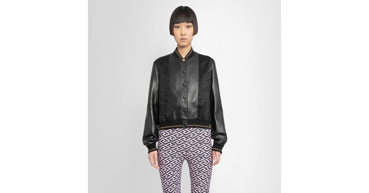 Versace Leather Jackets in Black Lyst