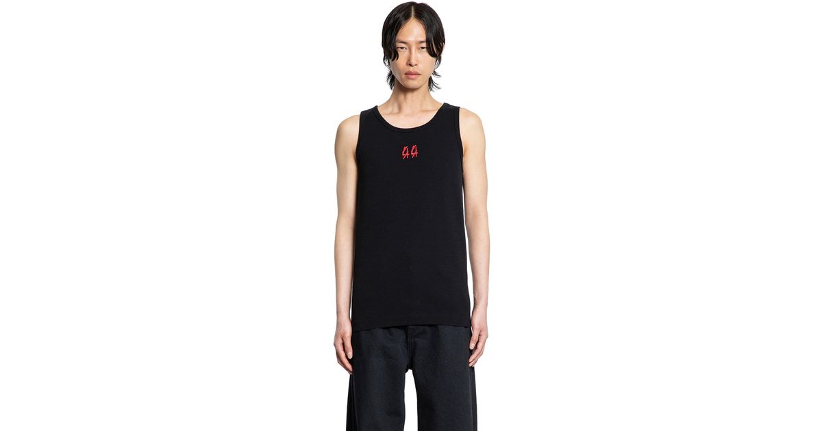 44 Label Group 44 Rib Tank Top in Black for Men | Lyst