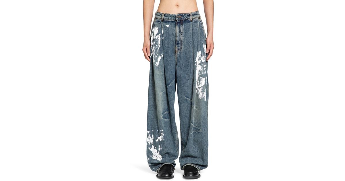 Hed Mayner Pleated Jeans in Blue for Men | Lyst
