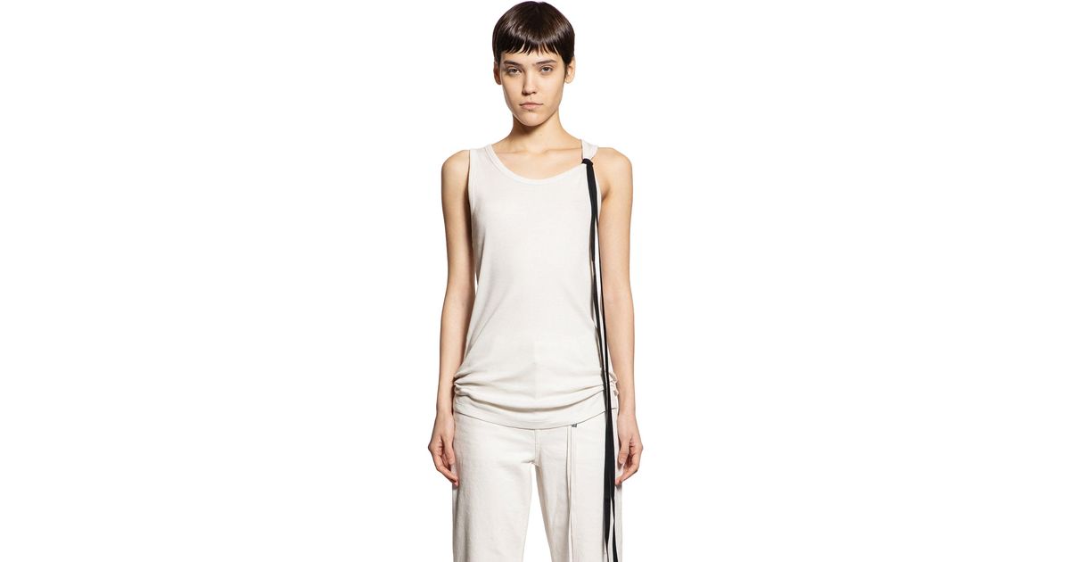 Ann Demeulemeester Seva Tank Top in White | Lyst