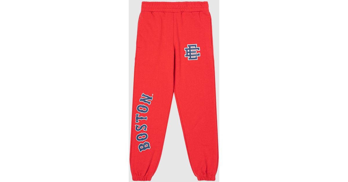 KTZ Eric Emanuel Boston Fleece Pants in Red for Men | Lyst