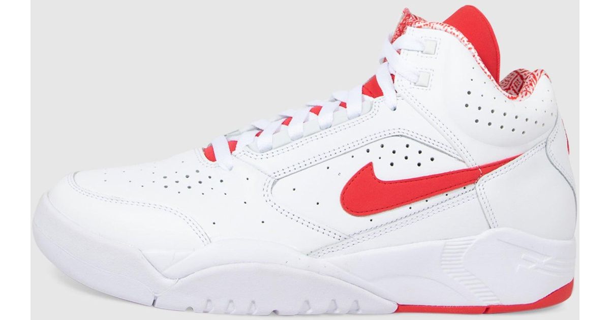 Nike Leather Air Flight Lite Mid in White for Men | Lyst UK