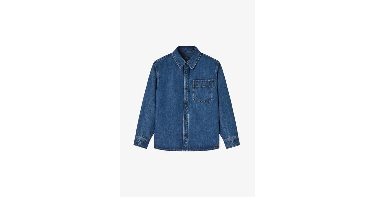 A.P.C. A. P.C. Basile Overshirt in Blue for Men | Lyst