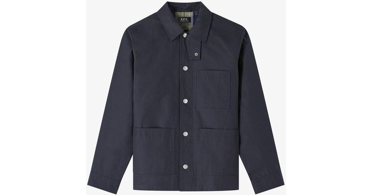 A.P.C. A. P.c. Gabriel Jacket S Navy Blue for Men | Lyst