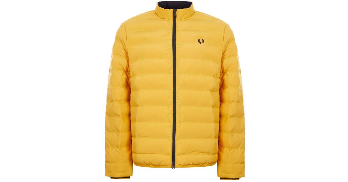 Fred Perry Synthetic Jacket Insulated in Yellow for Men - Lyst