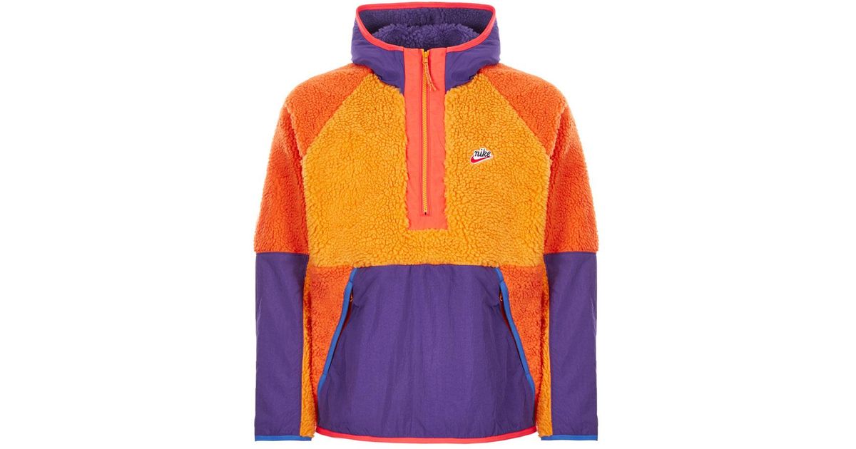 nike sherpa hoodie orange