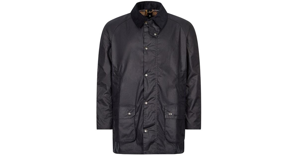 Barbour Beausby Wax Jacket in Black for Men | Lyst