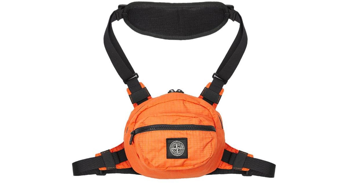 stone island bum bag orange