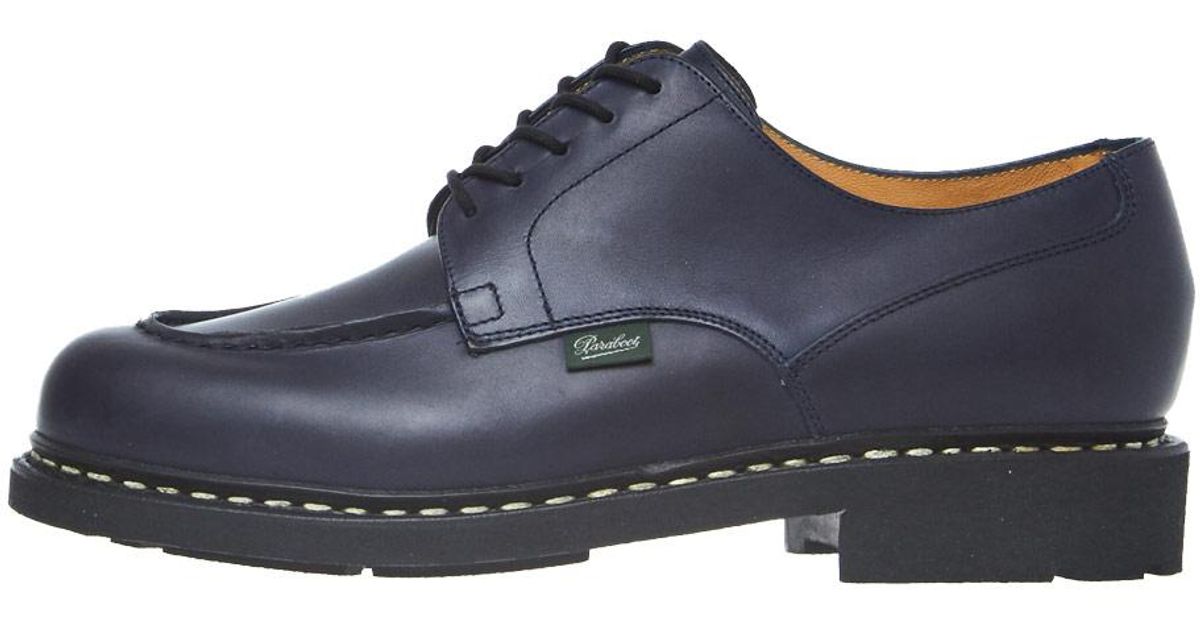 Paraboot Leather Shoes Chambord in Navy (Blue) for Men - Lyst