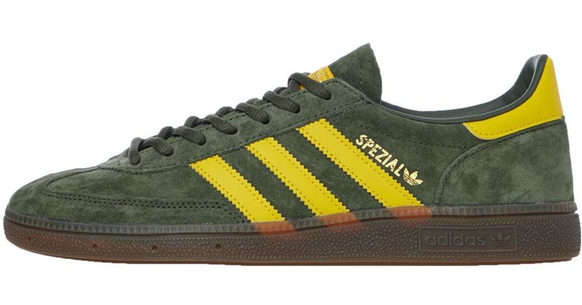 adidas Suede Handball Spezial Trainers – Green / Yellow for Men - Lyst