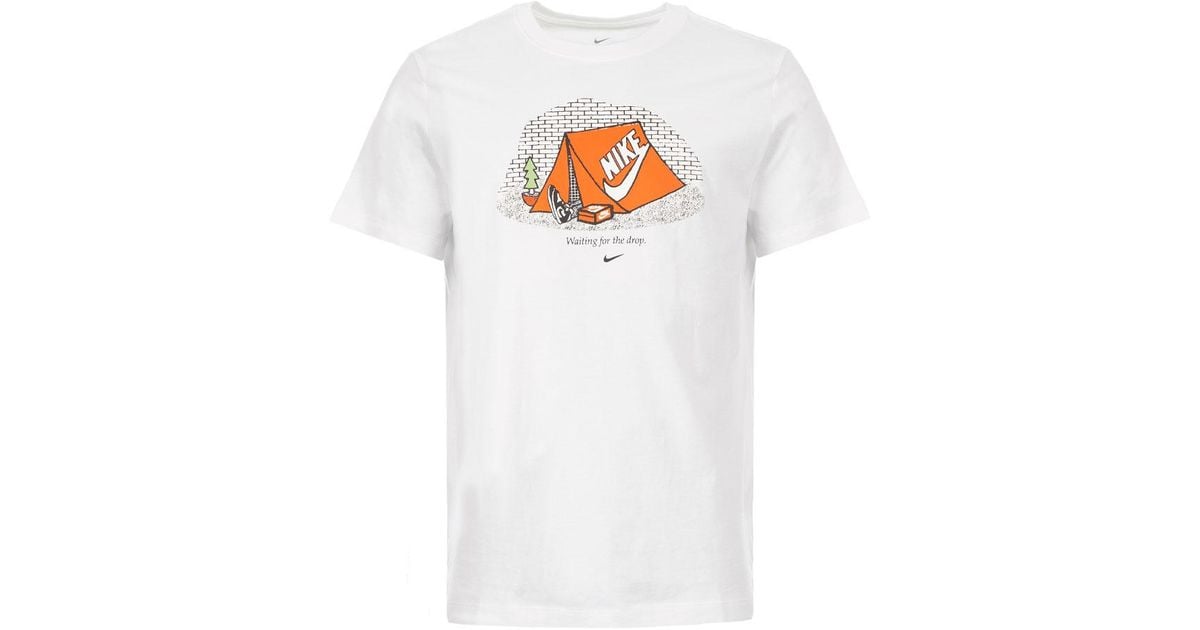 Nike T-shirt Logo – White / Orange for Men | Lyst