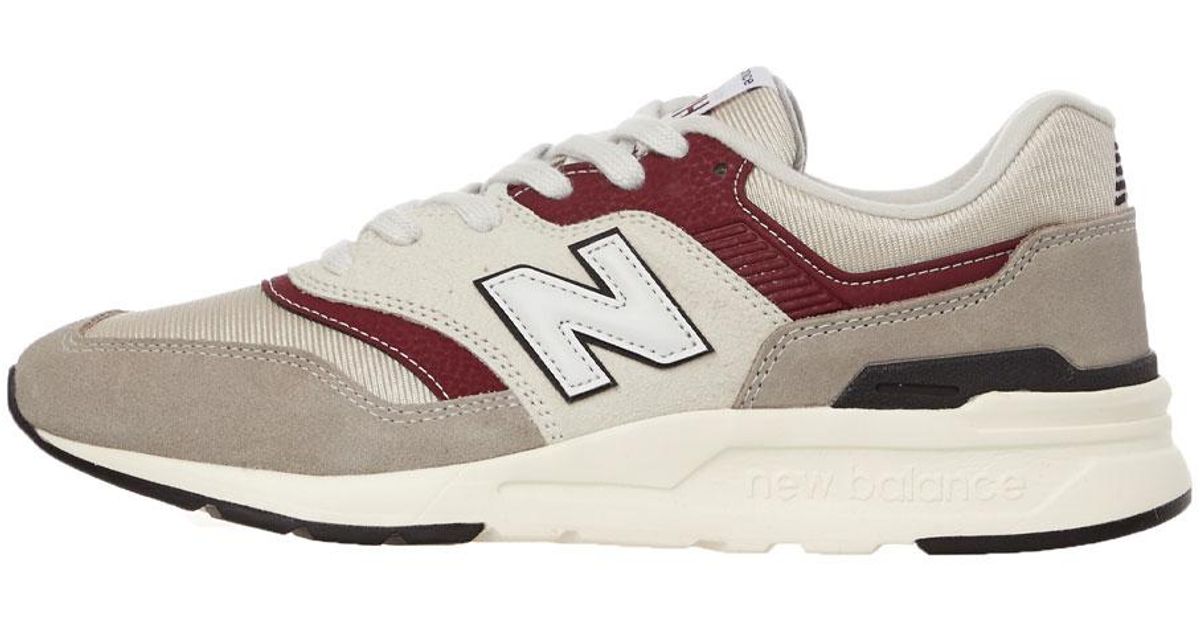New Balance 997h Trainers – Moonbeam / Burgundy in Gray for Men | Lyst