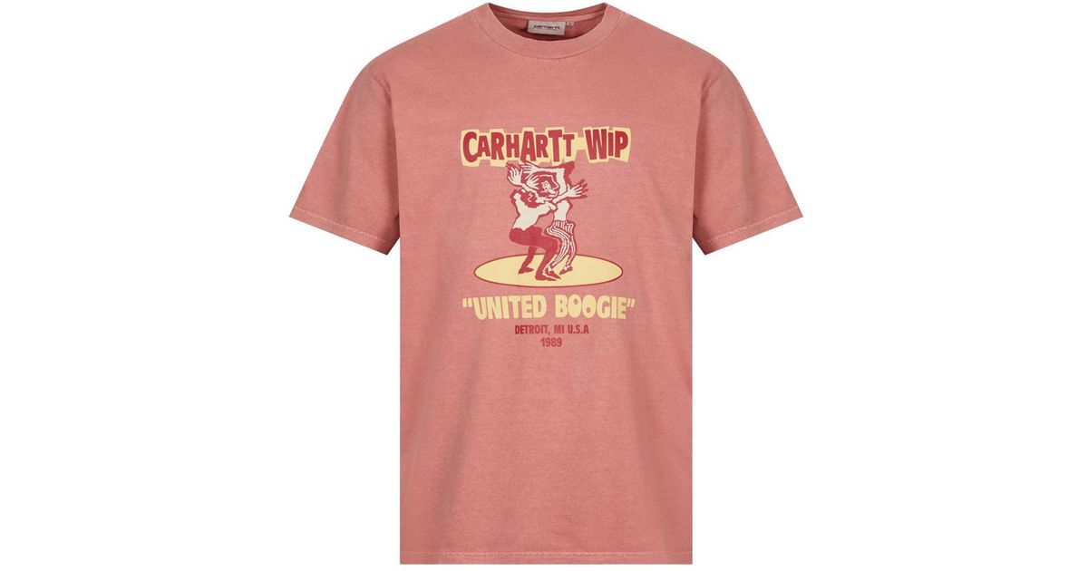 Carhartt WIP Boogie Tshirt in Pink for Men Lyst