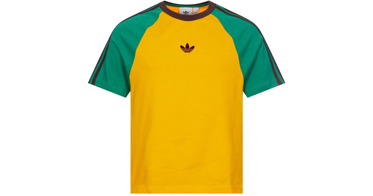 adidas T-shirt in Yellow for Men | Lyst