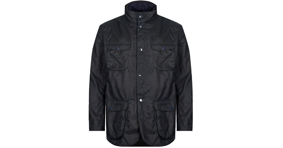 Barbour Cotton Ogston Wax Jacket Navy in Black for Men Save 2 Lyst