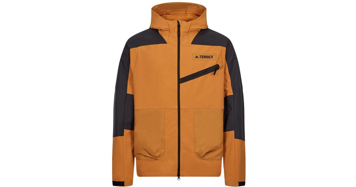 adidas Synthetic Terrex Utilitas Softshell Jacket in Brown for Men | Lyst UK