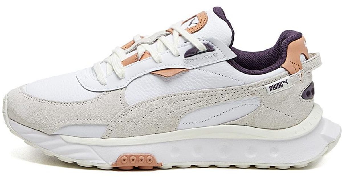 PUMA Leather Wild Rider Sc Trainers in White for Men - Lyst