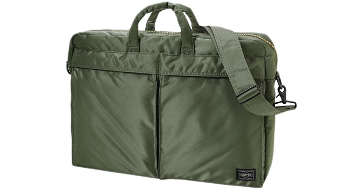 Porter-Yoshida and Co Tanker 2way Briefcase in Green for Men | Lyst