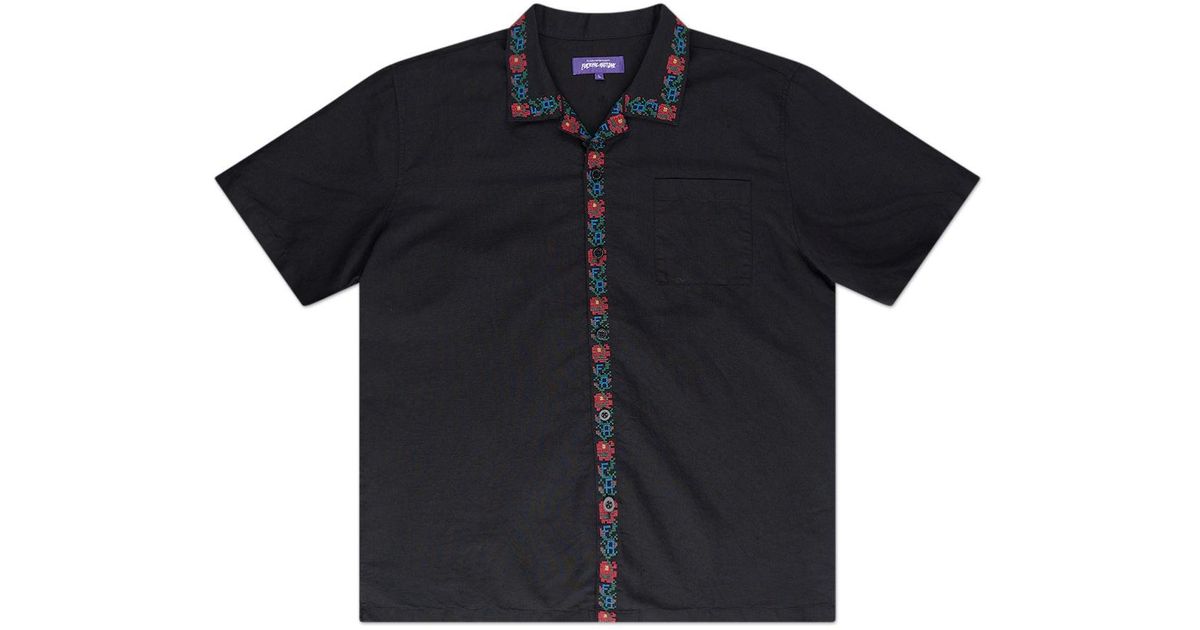 Fucking Awesome Linen Tetris Club Shirt in Black for Men | Lyst