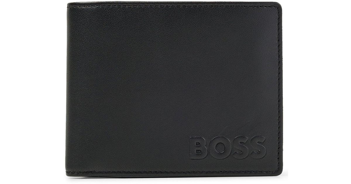 BOSS by HUGO BOSS Byron S Emed Rfid Tri Fold Wallet in Black for Men ...