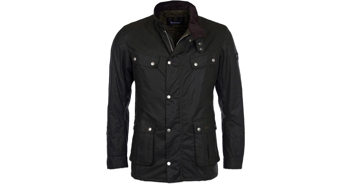 Barbour Cotton Tourer Duke Wax Jacket in Black for Men Lyst