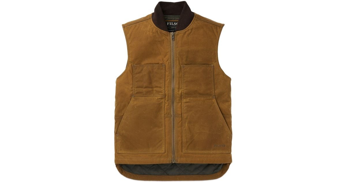 Filson Tin Cloth Insulated Work Vest Gilet for Men Lyst