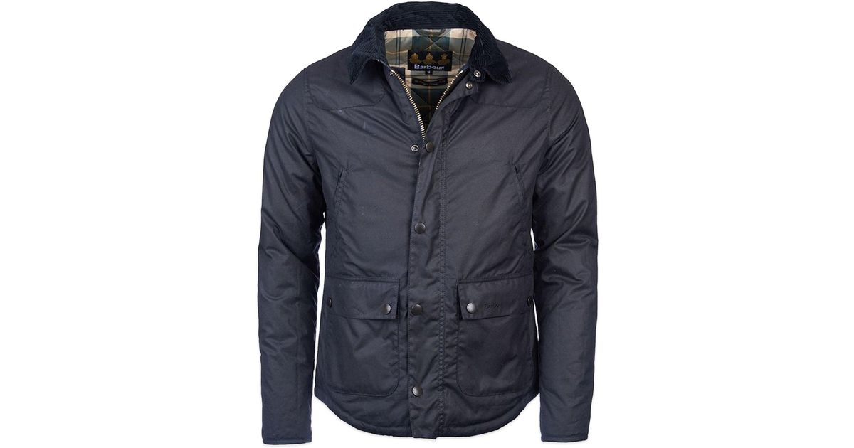 Barbour Cotton Navy Reelin Wax Jacket in Blue for Men - Save 34% | Lyst