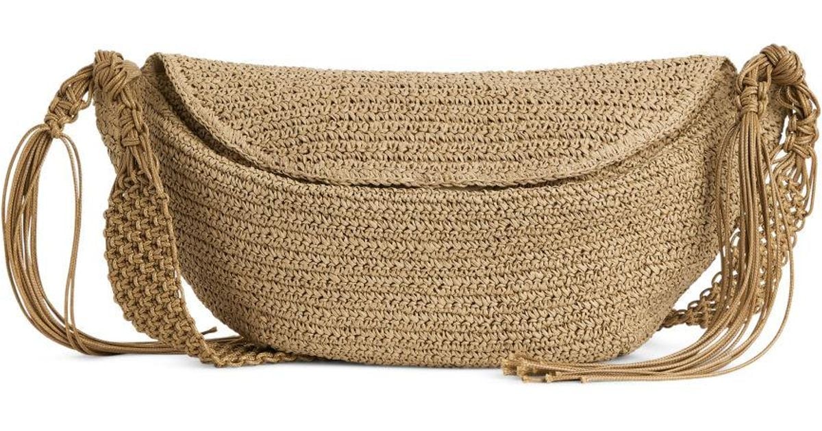 Arket straw crossbody bag sales
