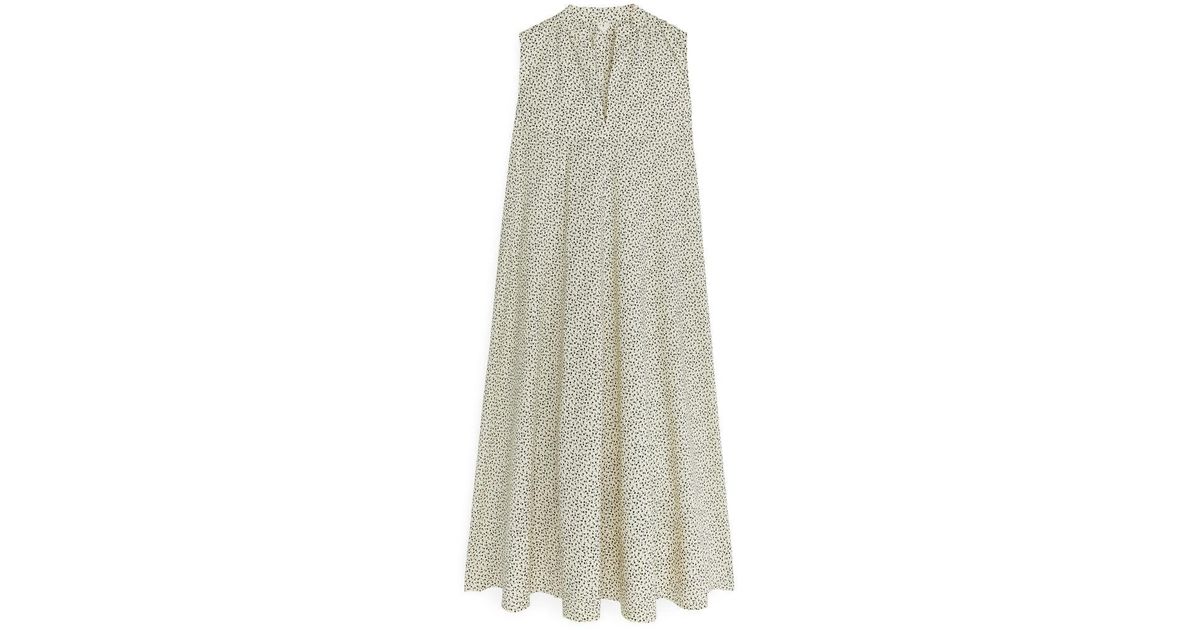 arket shirred voile dress