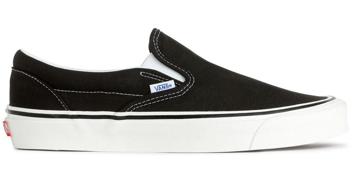 Vans anaheim hotsell slip on black