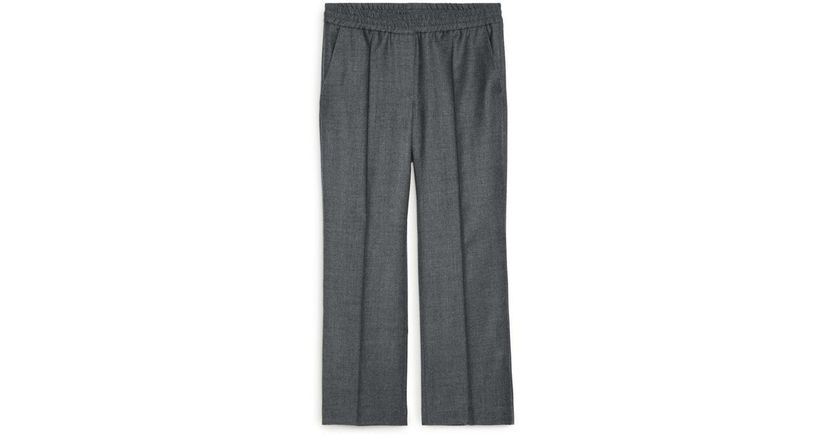 ARKET Wool Flannel Pull-on Trousers in 