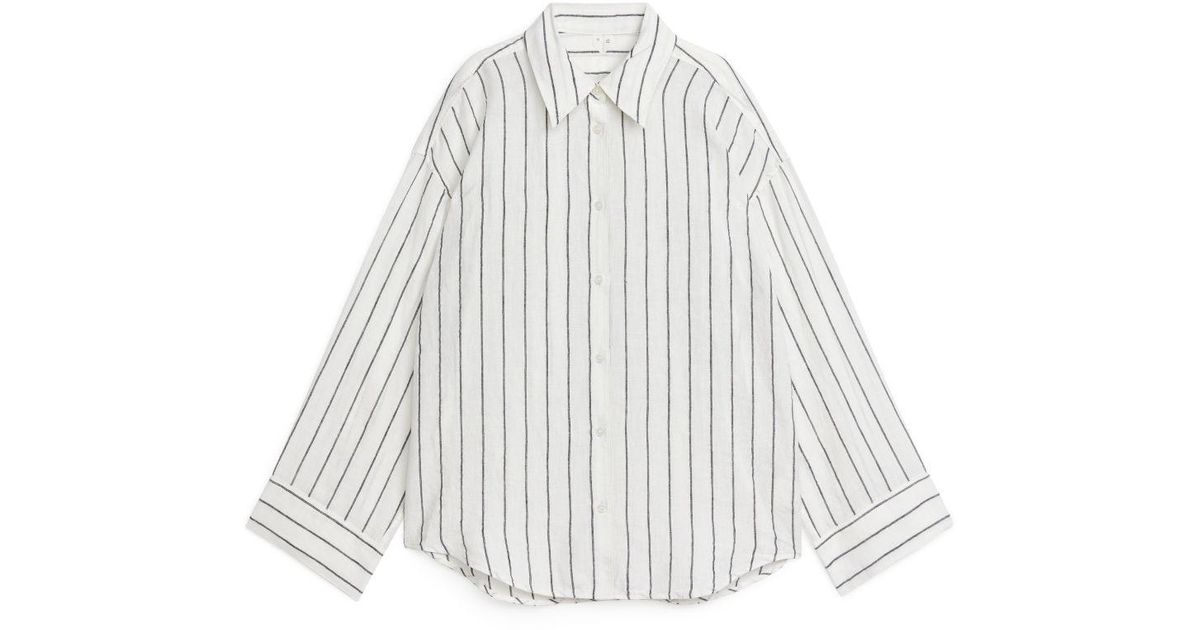 ARKET Linen Shirt in White | Lyst UK