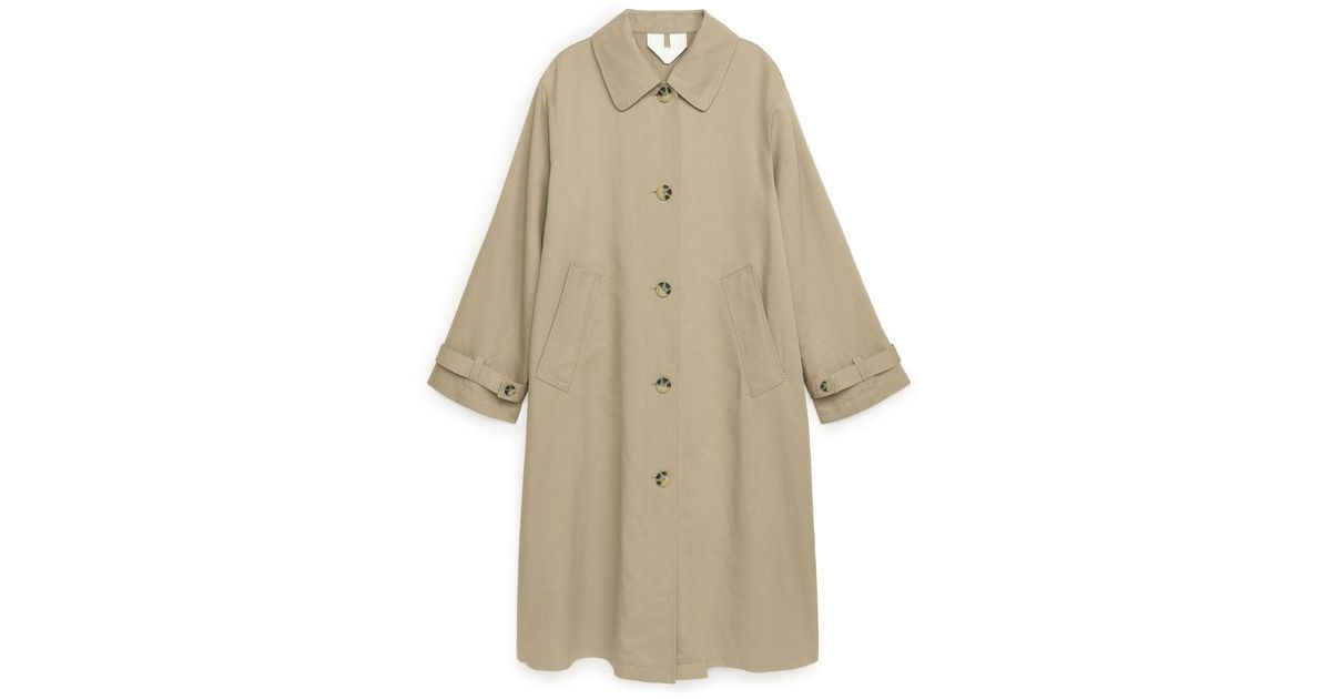 ARKET Oversized Linen Blend Coat in 