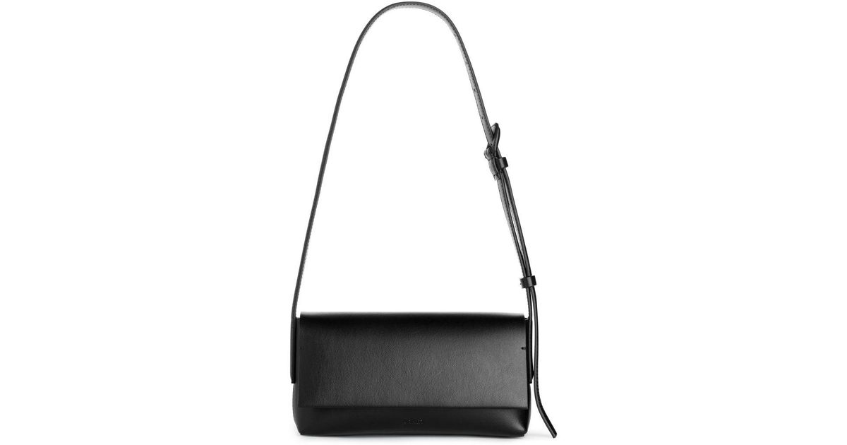 ARKET Small Leather Crossbody Bag in Black | Lyst UK