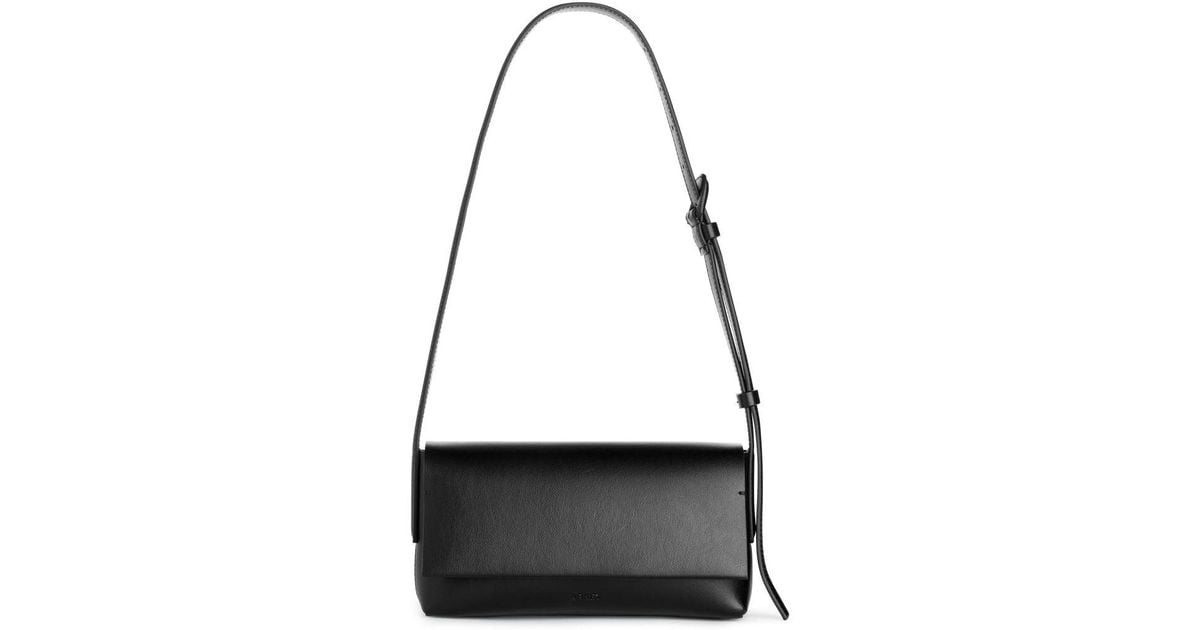 ARKET Small Leather Crossbody Bag in Black Lyst UK