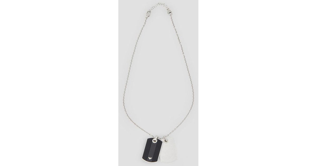 Emporio Armani Necklace in Silver (Metallic) for Men Lyst