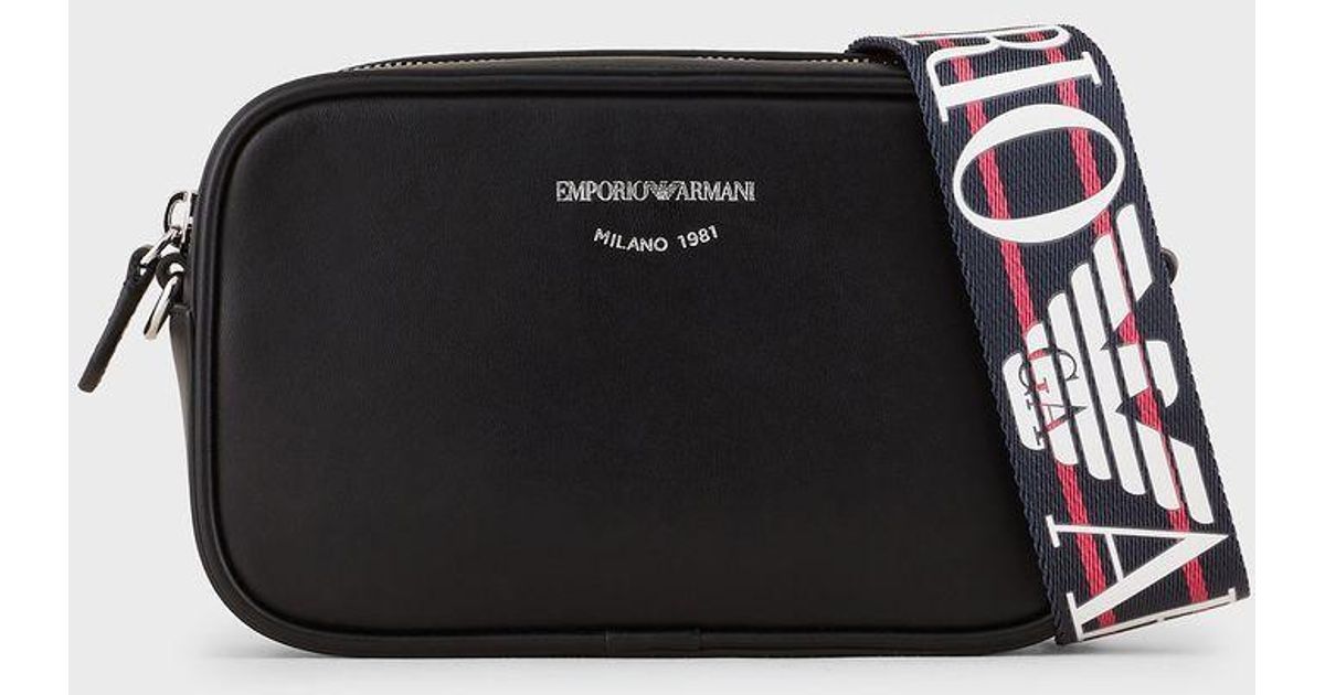 Emporio Armani Ecologicalleather Camera Case With Shoulder Strap in