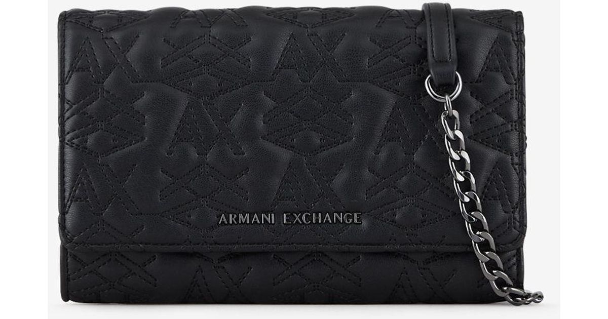 armani exchange leather wallet
