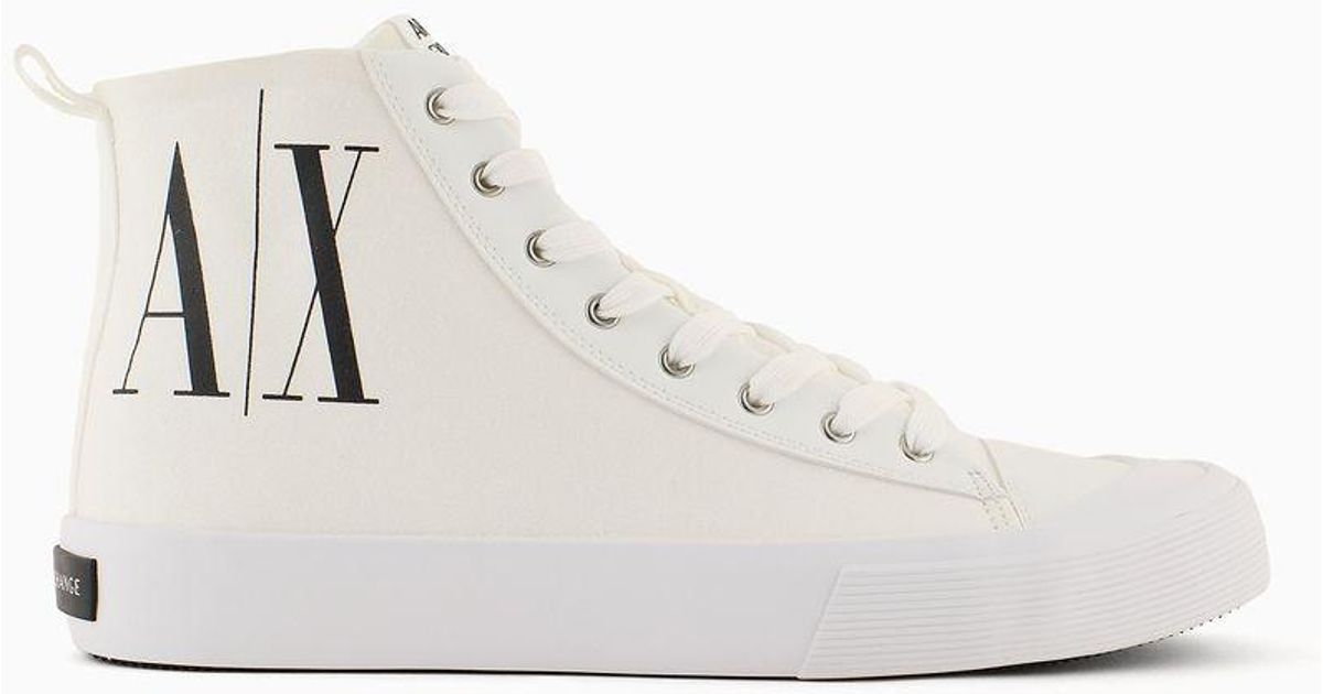 Armani Exchange White Polyester Low Top Sneakers