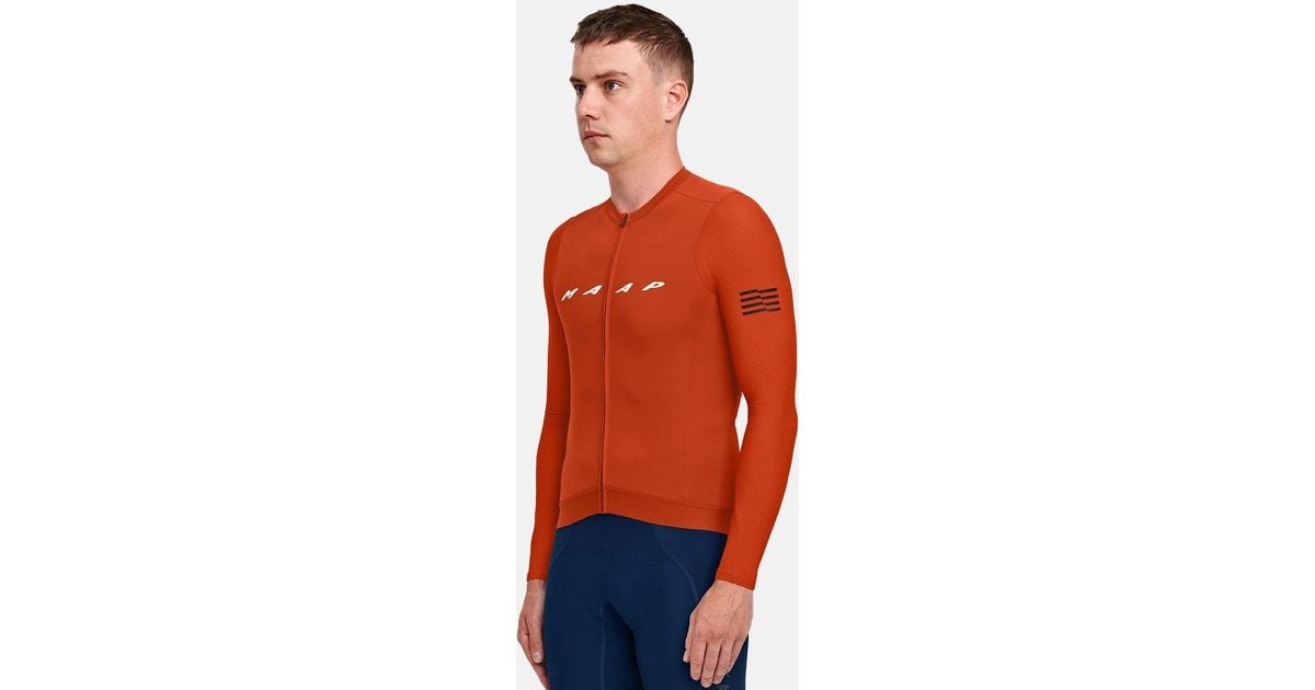 MAAP Evade Pro Base Long Sleeve Jersey in Orange for Men - Lyst
