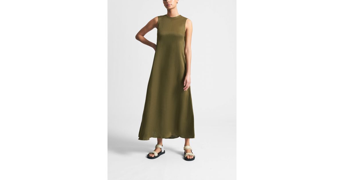 Heavy Weave Linen Maxi Dress 