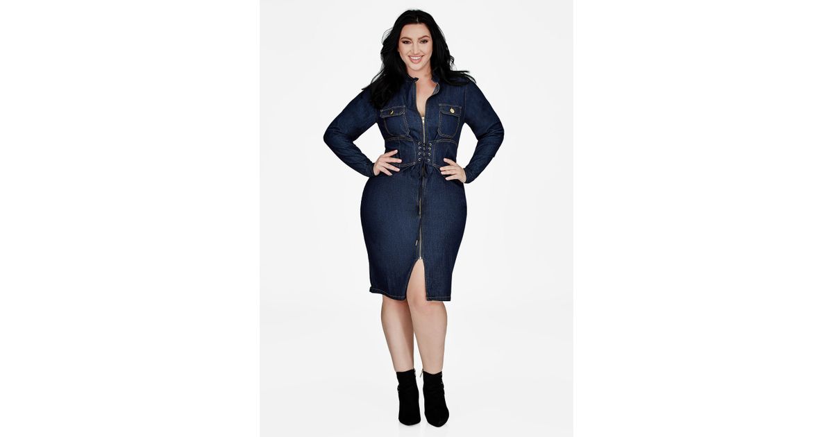 ashley stewart jean dress