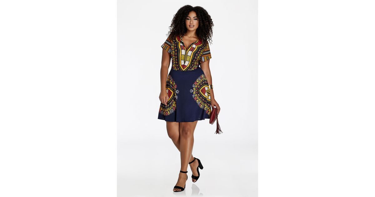 ashley stewart dashiki dress