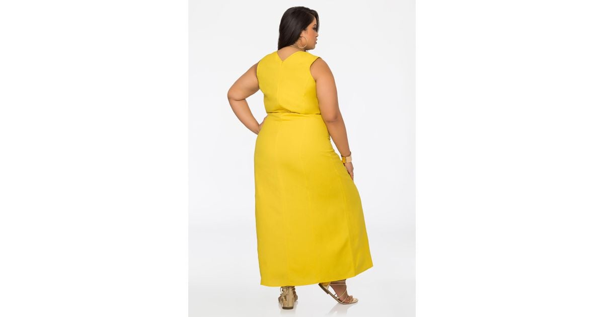 ashley stewart yellow dresses