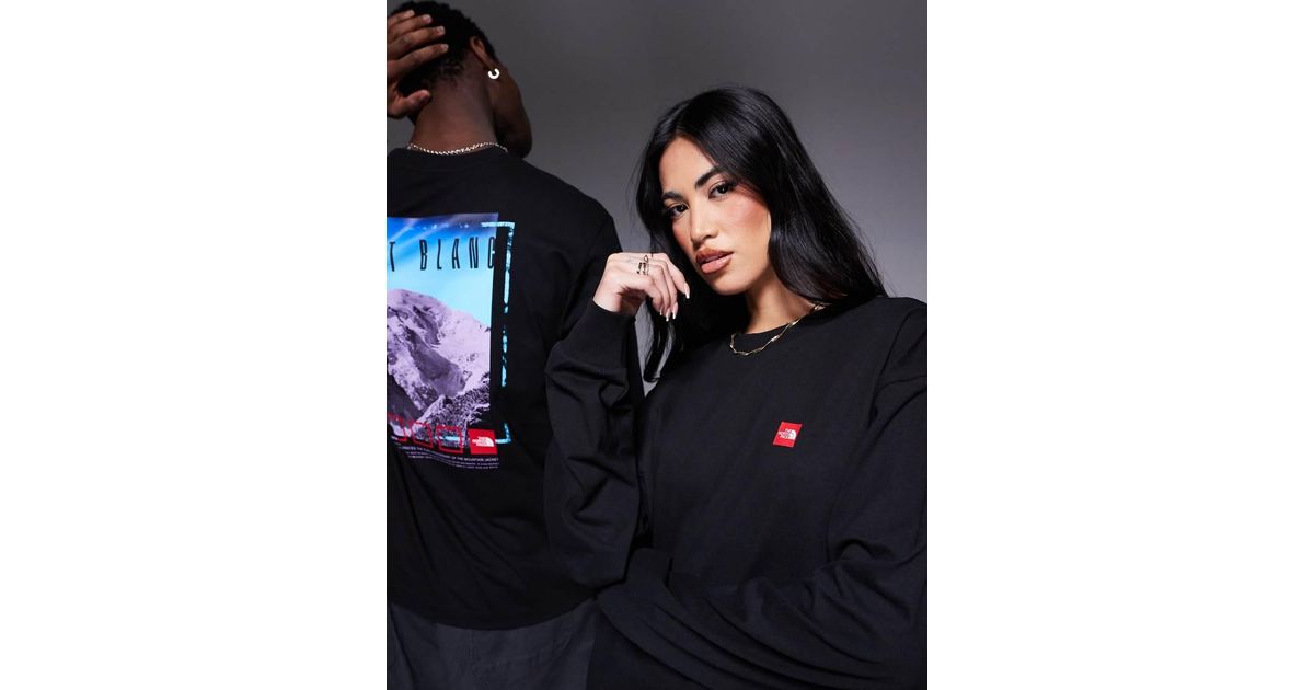 【THE NORTH FACE】Mont Blanc unisex backprint long sleeve The North Face Mont Blanc unisex backprint long sleeve t