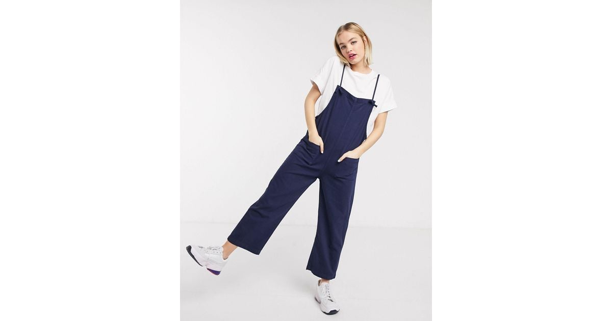Monki cotton dungarees best sale