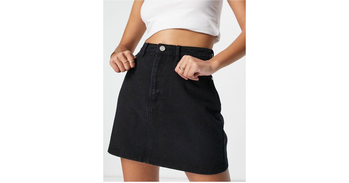 Missguided Denim Black Regular A Line 