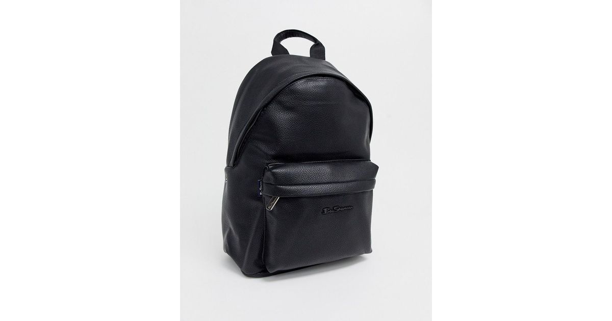 ben sherman leather backpack