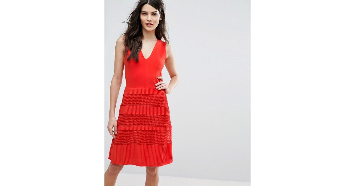 french connection orange dress